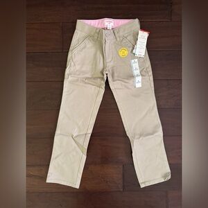Cat & Jack Girls Khaki straight leg Uniform style pants - size 6 - NWT